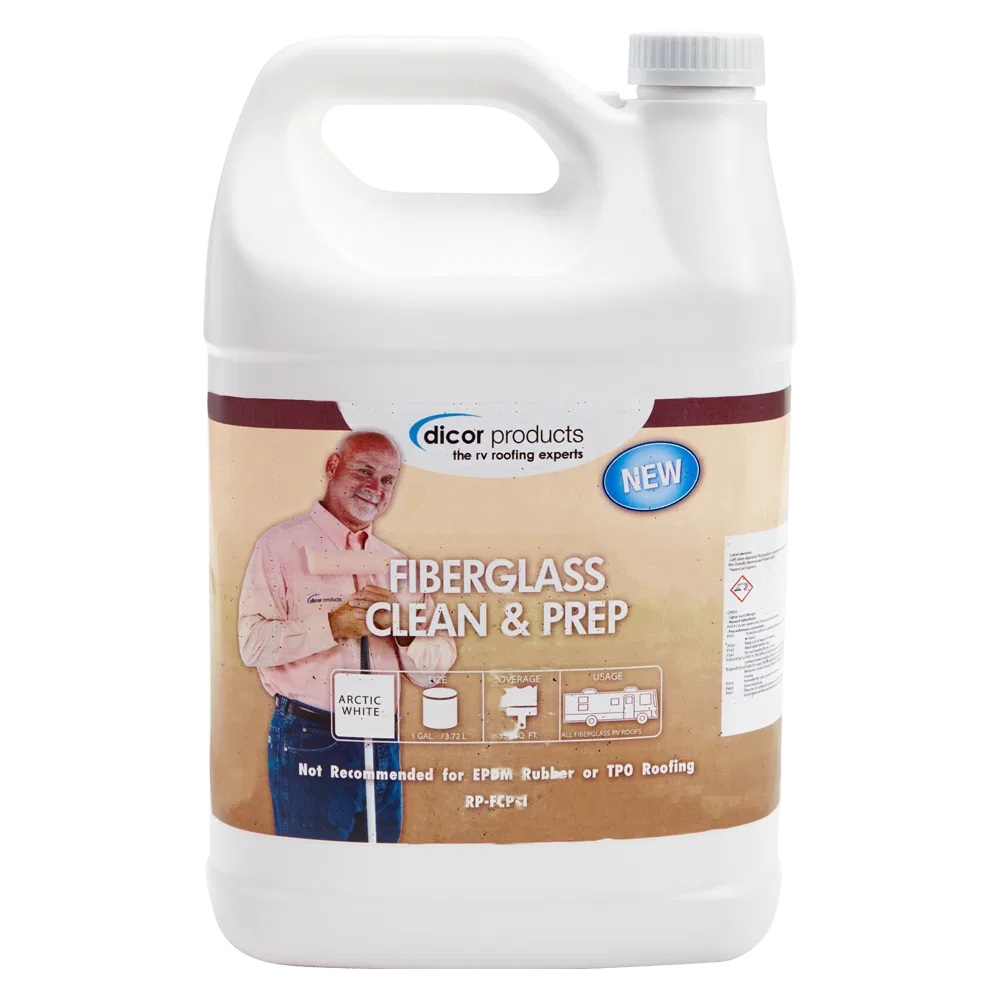 RP-FCP-1 – DICOR CORP Plastic Cleaner, Use To Remove Oils/ Road Grit And Other Contaminants On RV Fiberglass Roof 1 G...